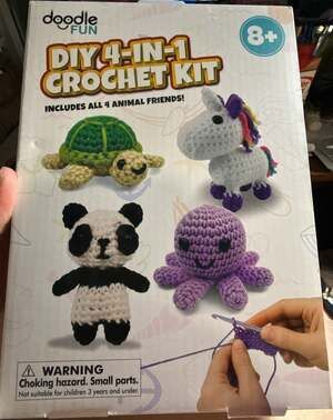 Doodle Fun DIY 4-In-1 Crochet Kit
